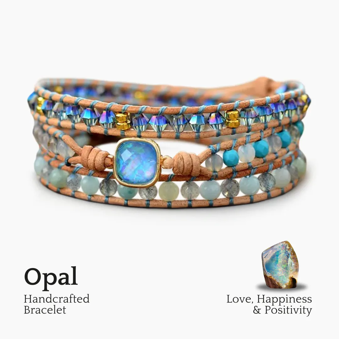 Square Opal Healing Wrap Bracelet