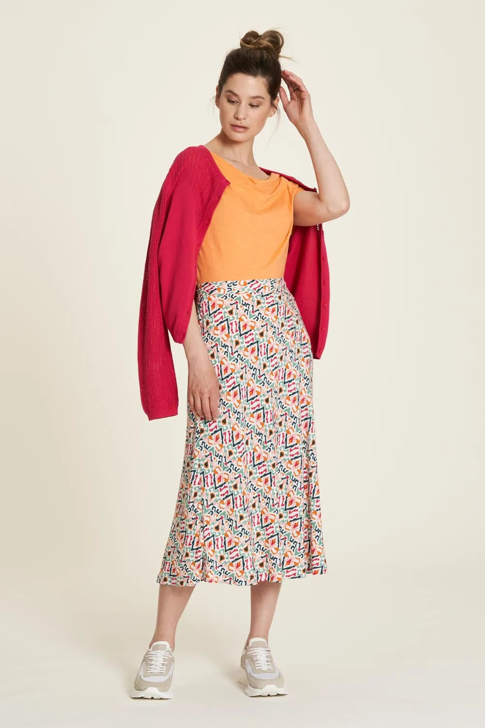 Tranquillo Ikat EcoVero Midi Skirt