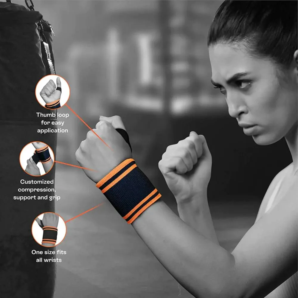 TYNOR Wrist Wrap With Thumb Loop (Orange)