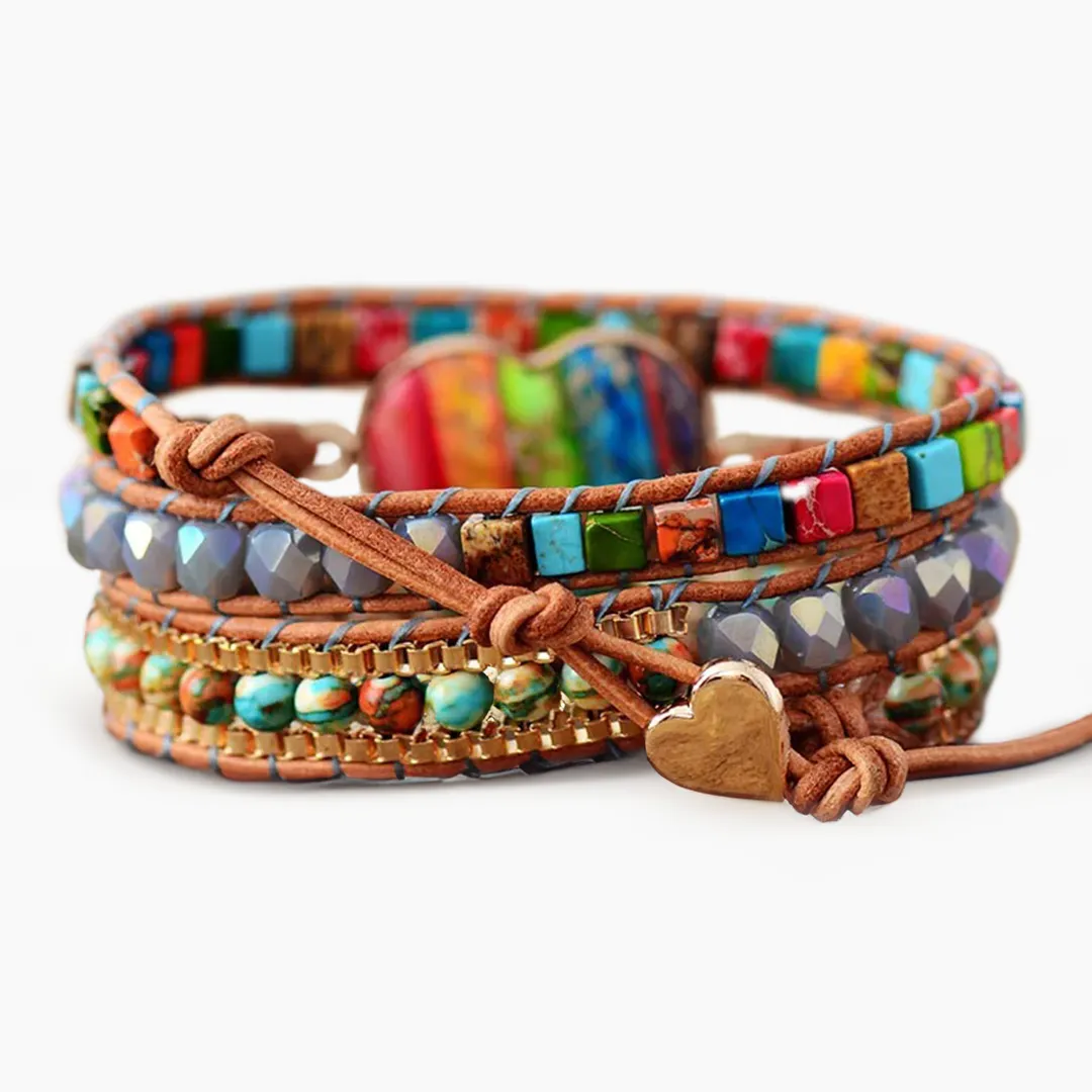 Vibrant Chakra Protection Wrap Bracelet