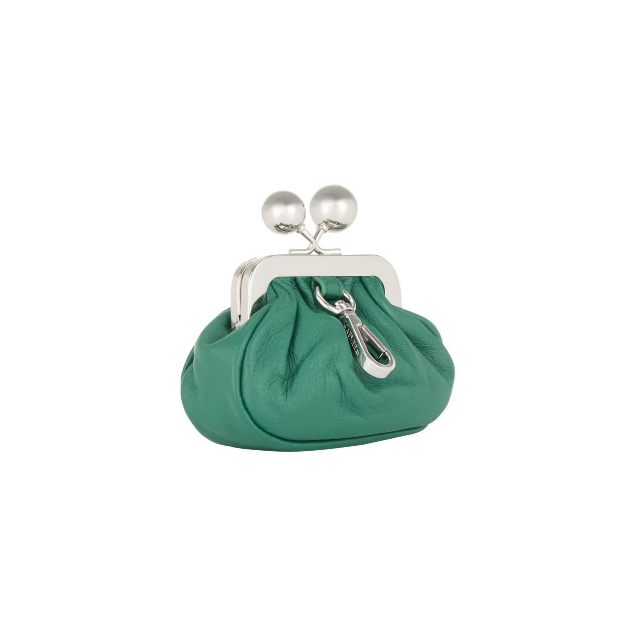 WEEKEND MAX MARA Diomede Pasticcino Mini Leather Clutch - Emerald