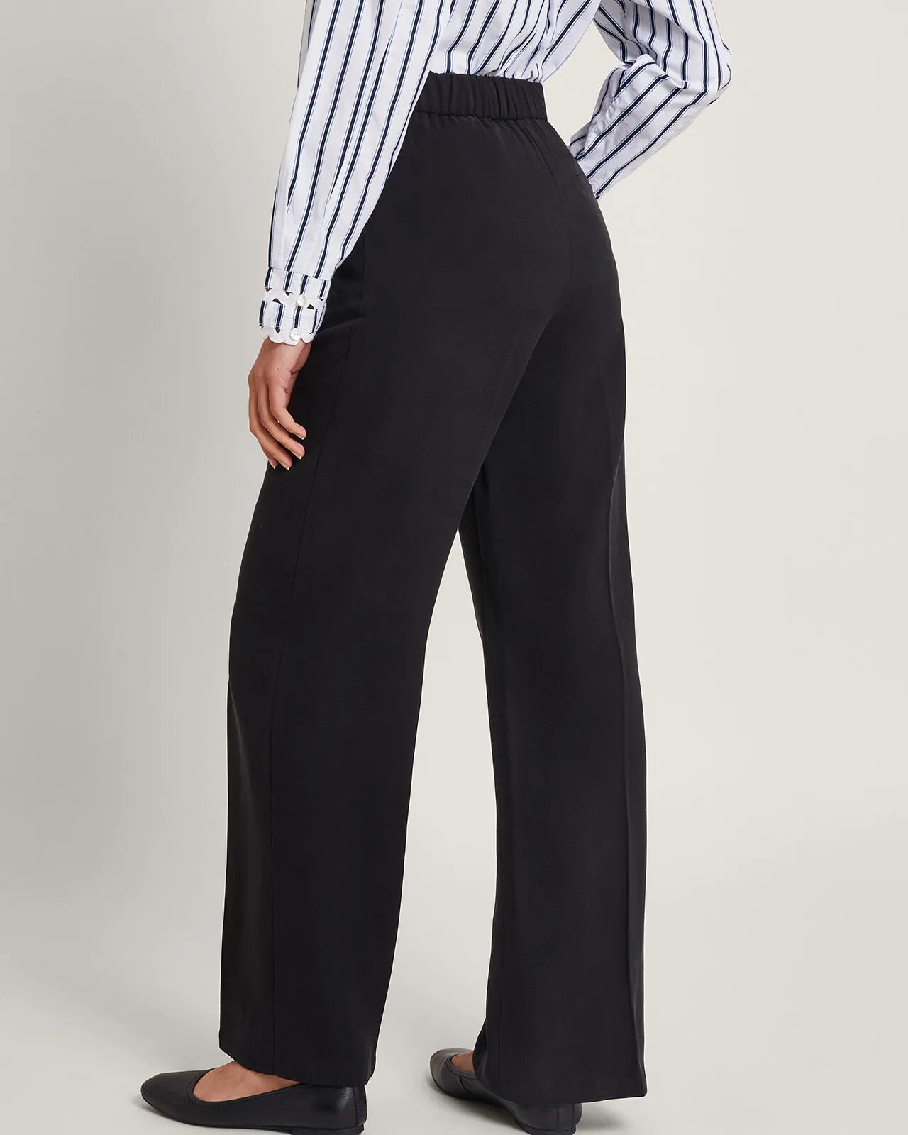 Wila Wide Leg Trousers Black