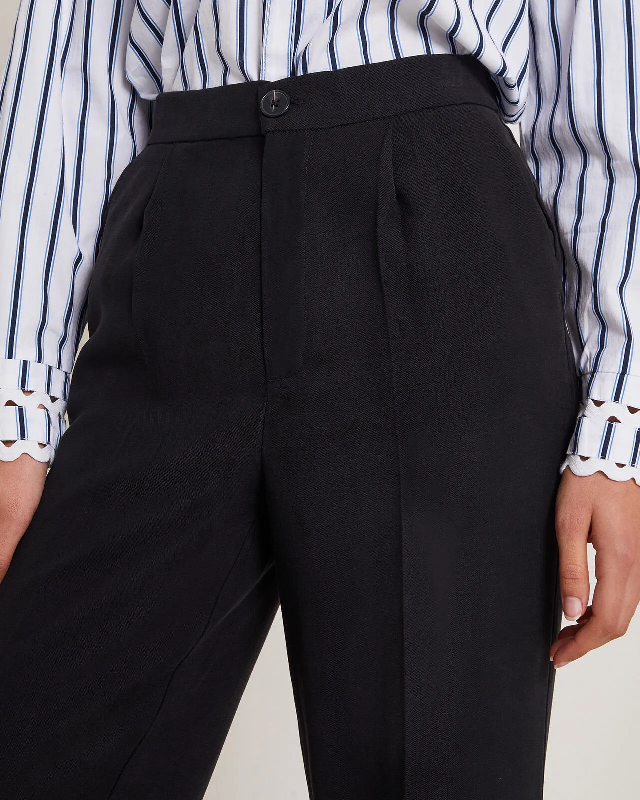 Wila Wide Leg Trousers Black