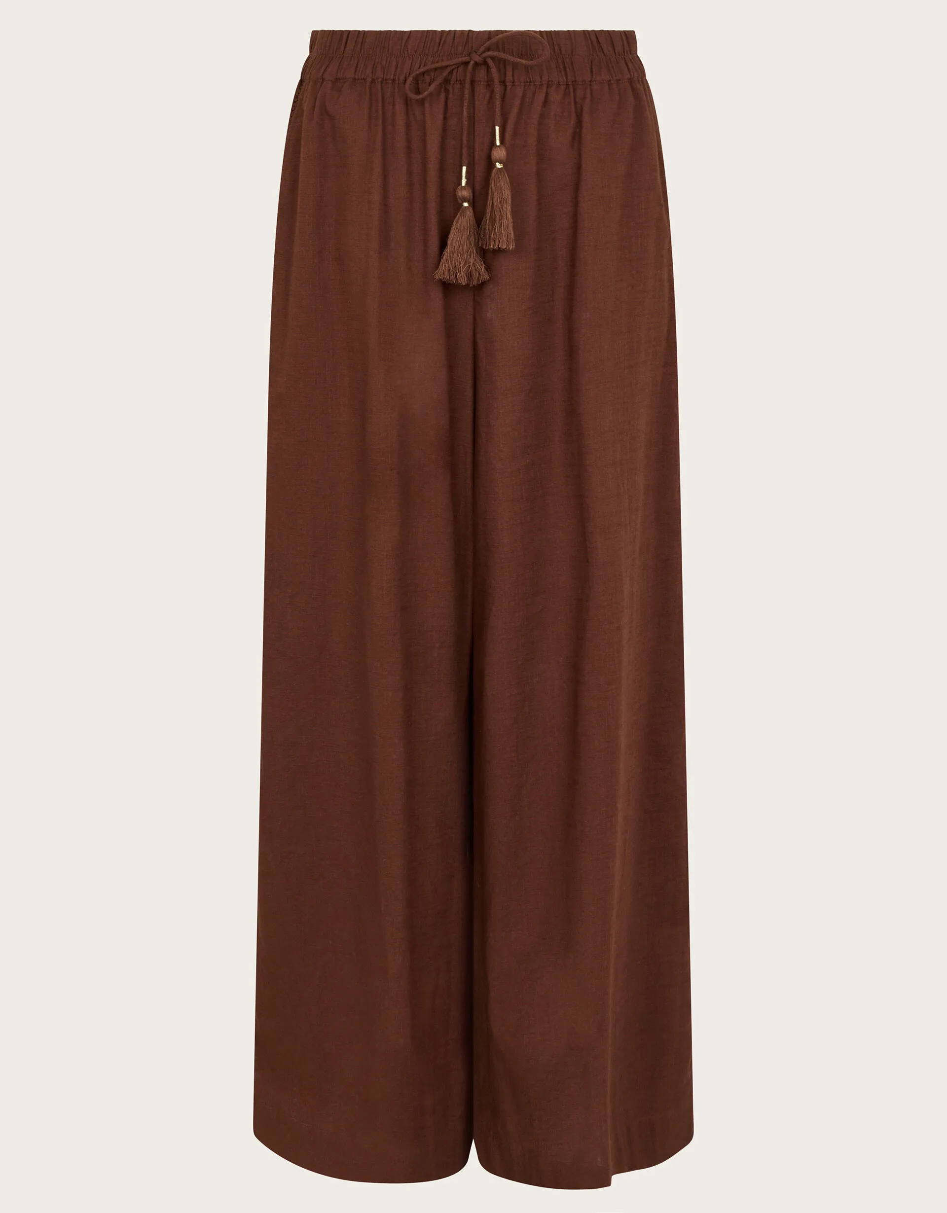 Yara Plain Wide Leg Trousers Orange