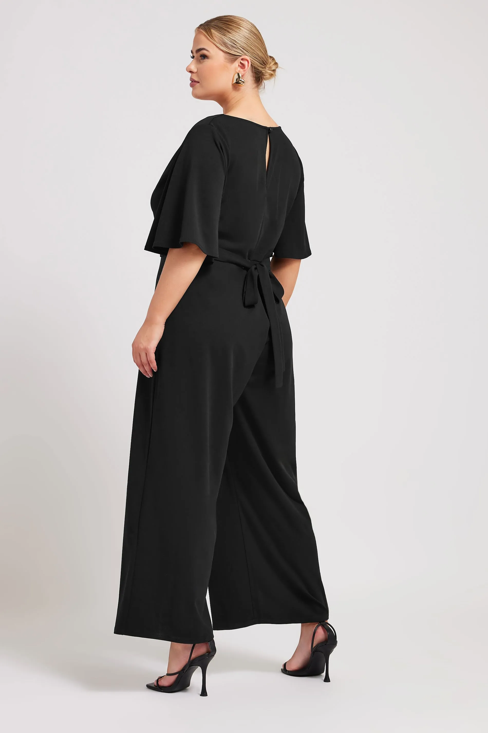 YOURS LONDON Curve Black Wide Leg Jumpsuit