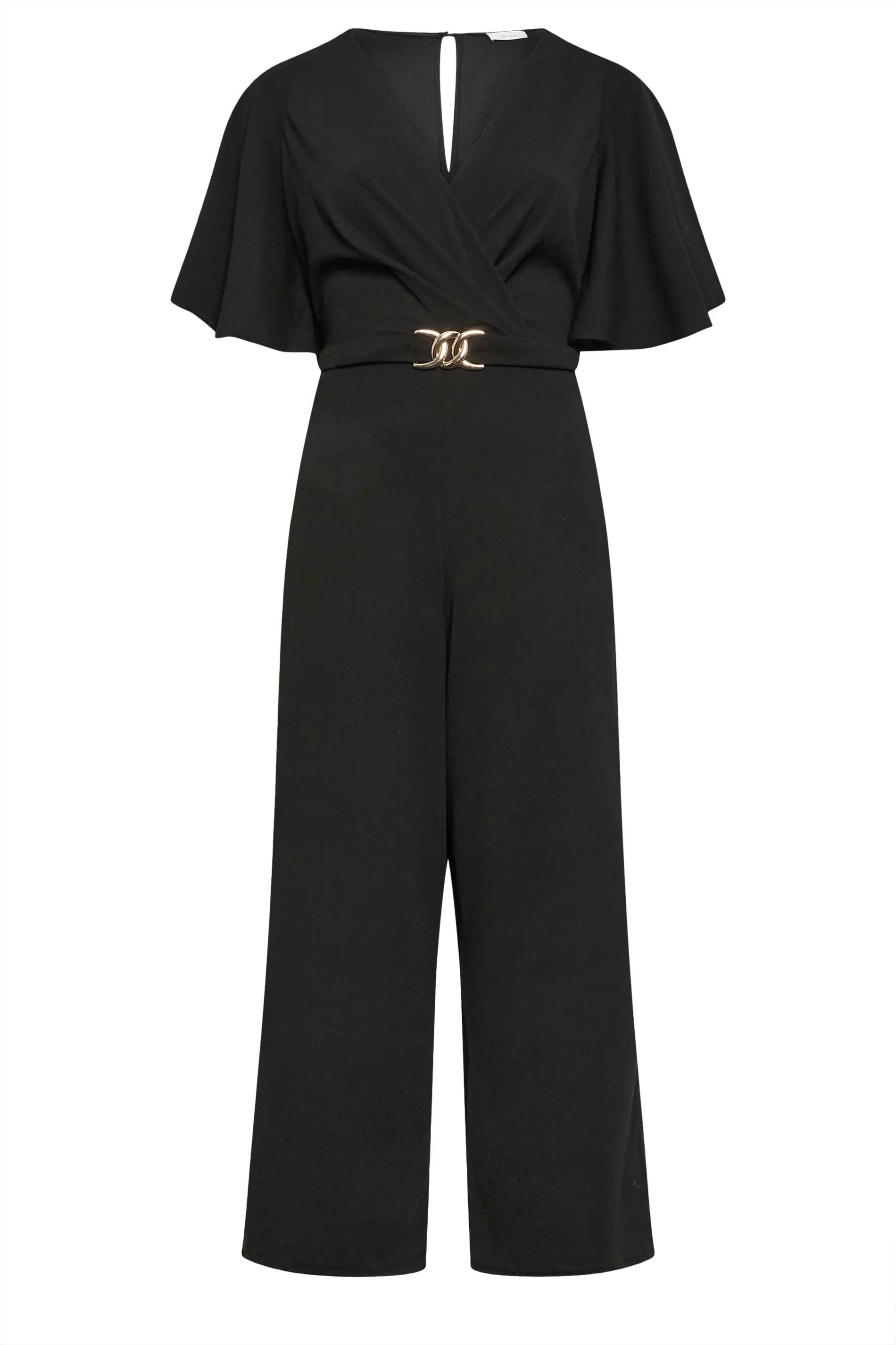 YOURS LONDON Curve Black Wide Leg Jumpsuit