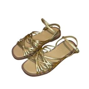 Zara Gold Strappy Sandals